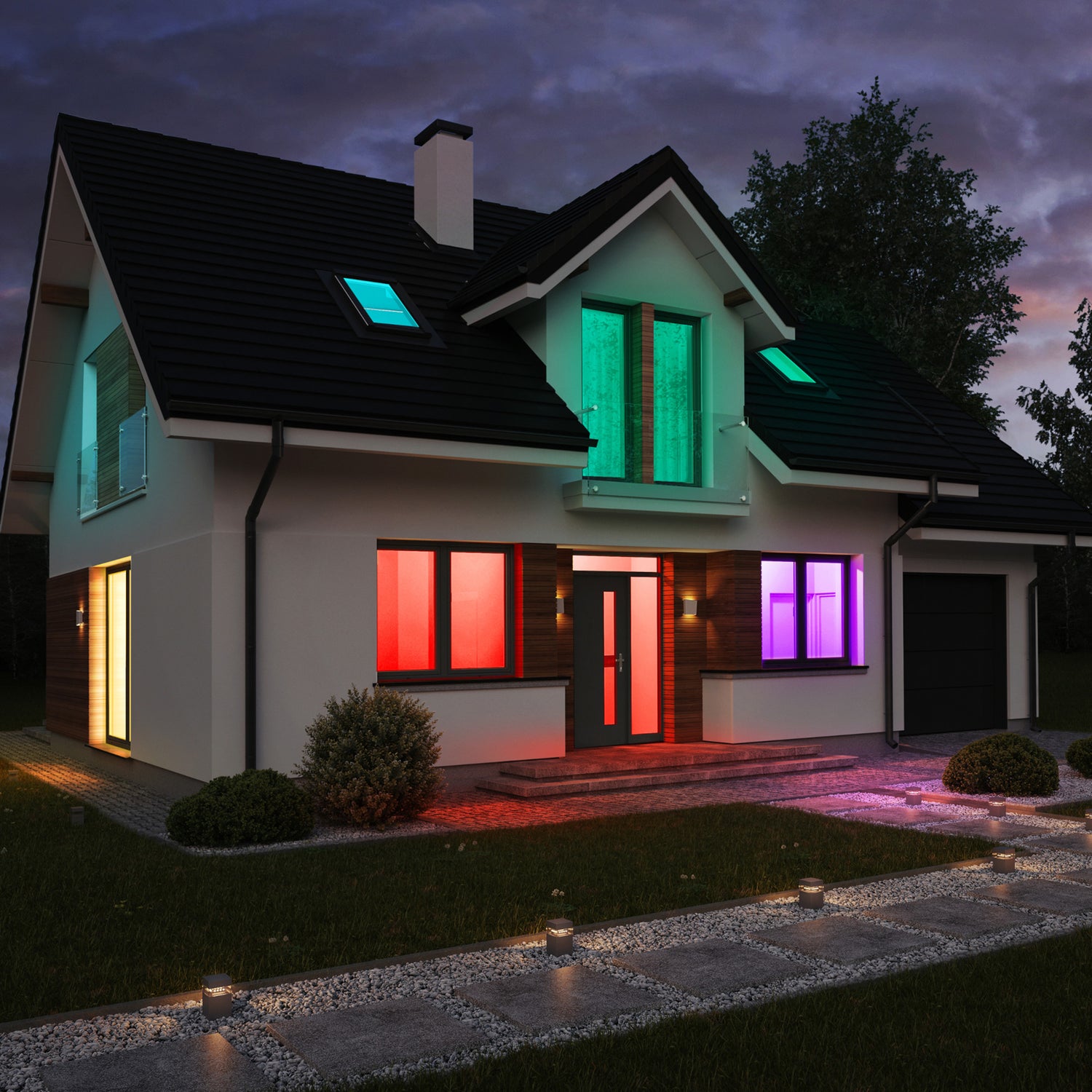 5W (40W Replacement) Color Changing E26 Base A19 Dimmable Filament Smart Wi-Fi LED Light Bulb