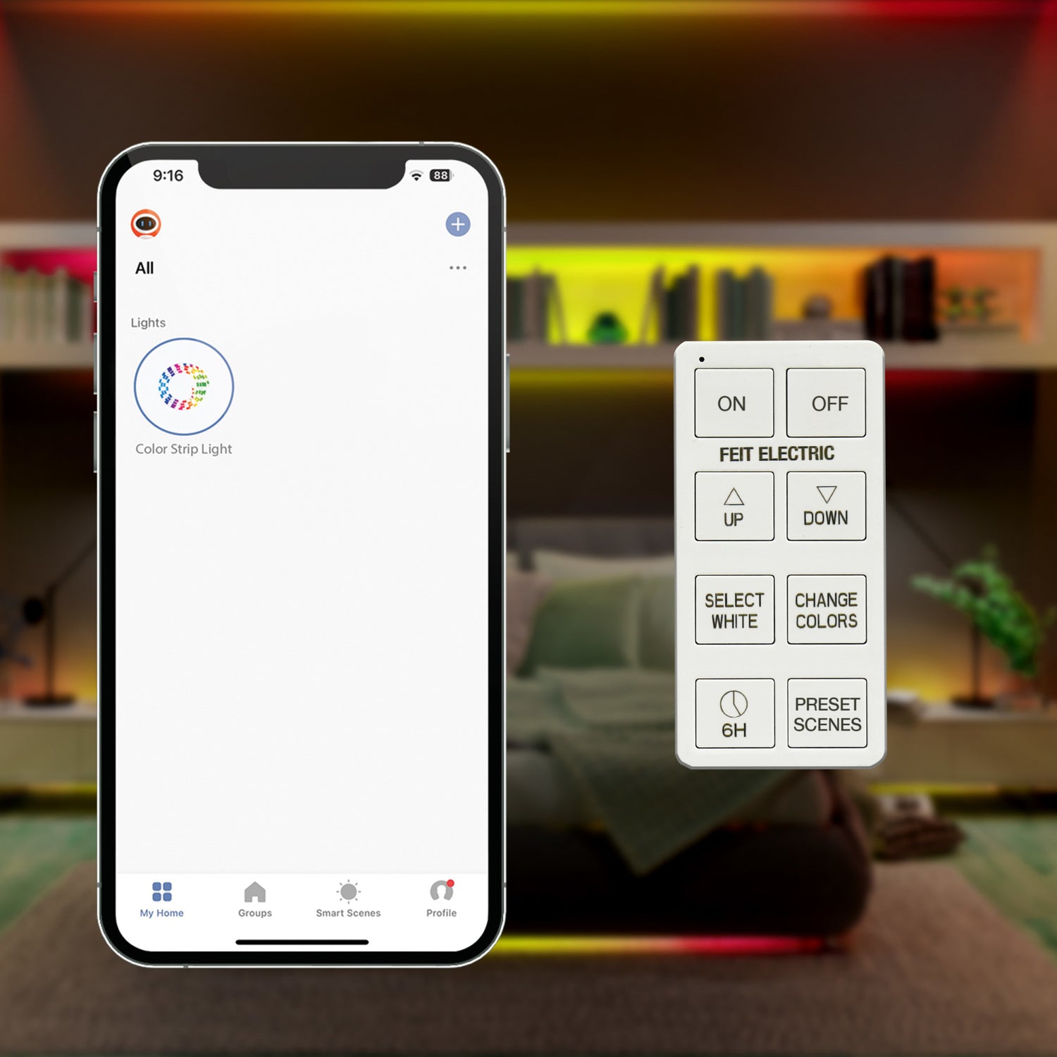 100 ft. Color Changing and Tunable White LED Smart Strip Light