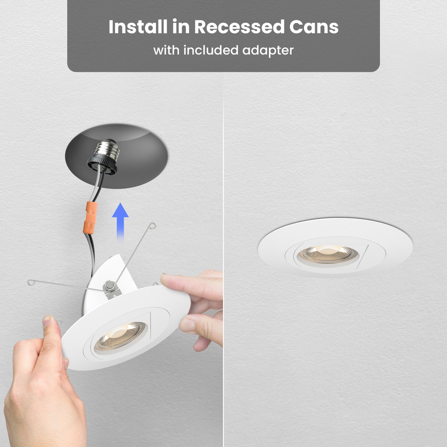 5-6 in. 9.4W (75W Replacement) Color Selectable Dimmable LED Directional Recessed Downlight
