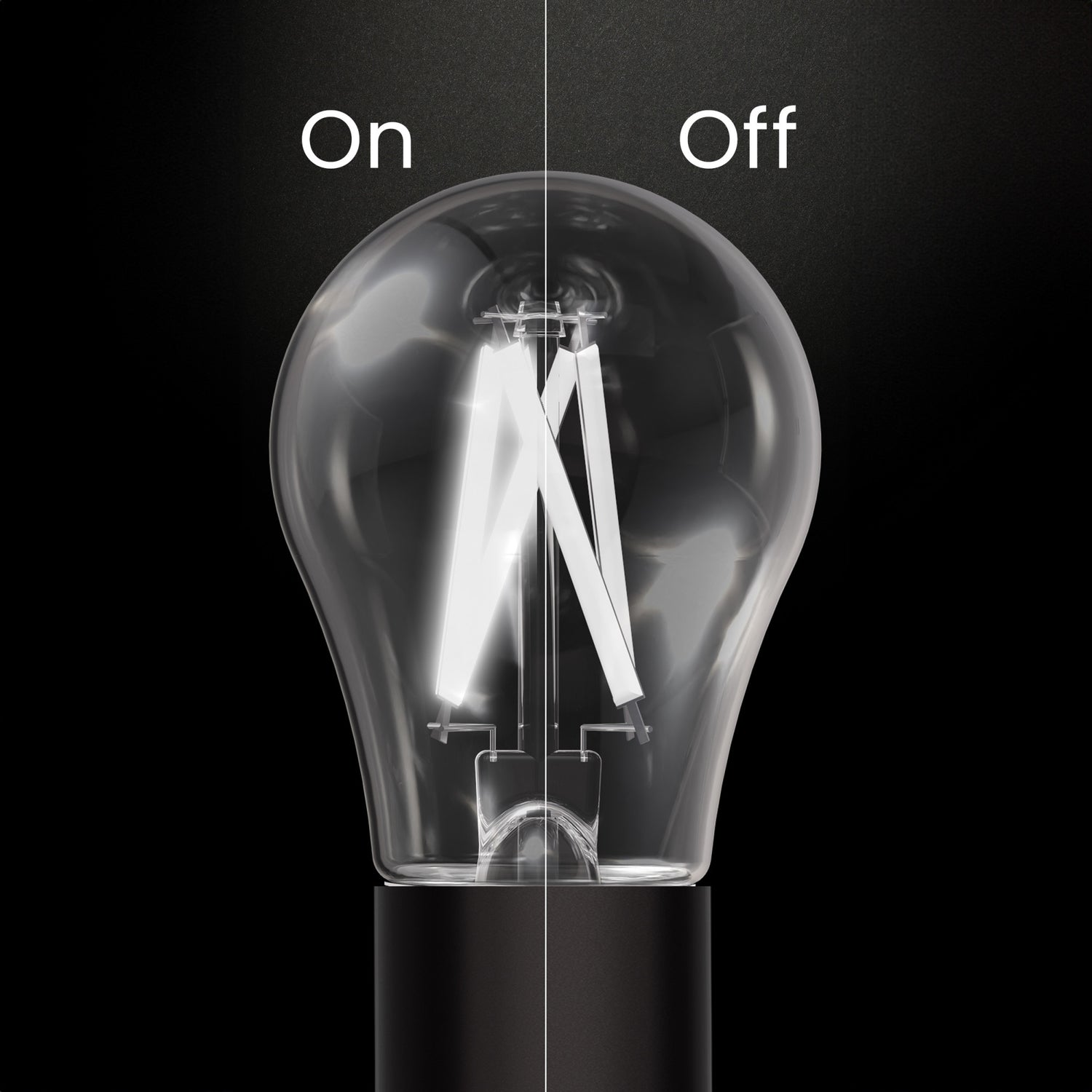 8.3W (60W Replacement) True White (3500K) A15 E26 Base Exposed White Filament LED Light Bulb (2-Pack)