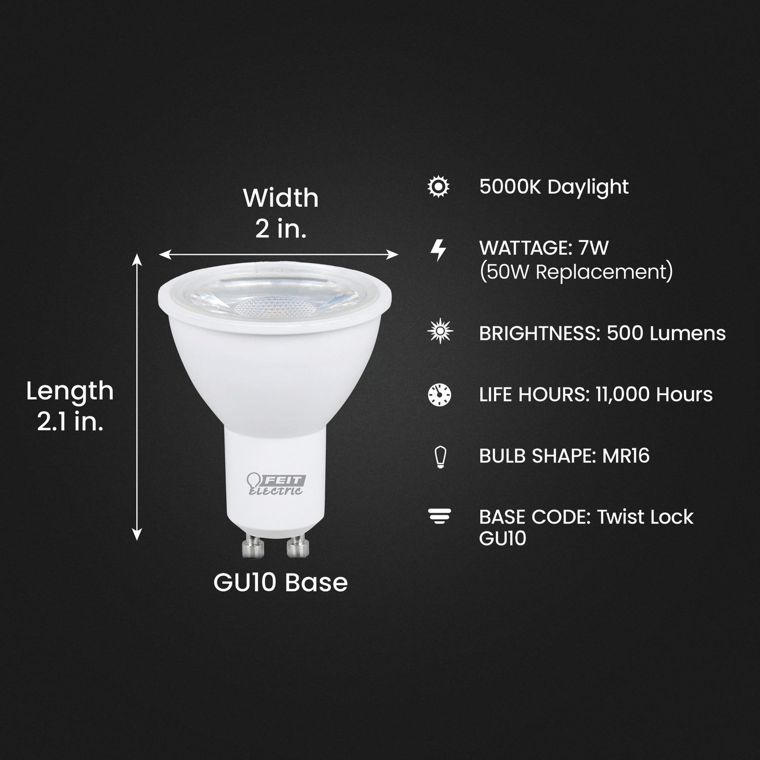50W Replacement Daylight MR16 Reflector LED