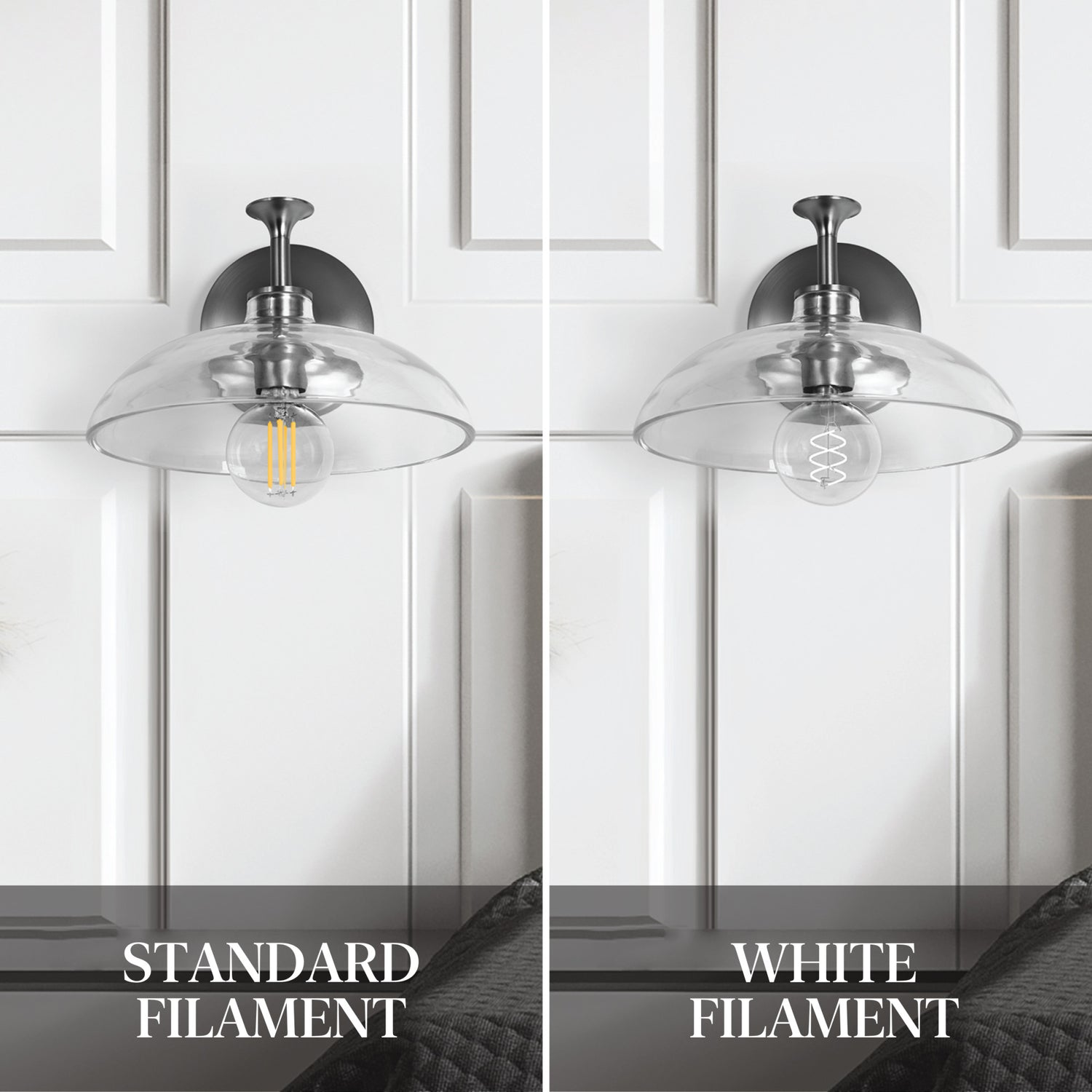 5.2W (60W Equivalent) Daylight (5000K) G16 1/2 Globe Shape (E12 Base) Spiral Designer White Filament LED Bulb (2-Pack)