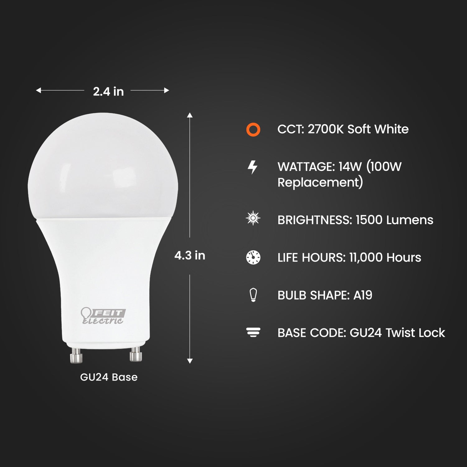 100W Replacement A19 Soft White Dimmable General Purpose LED