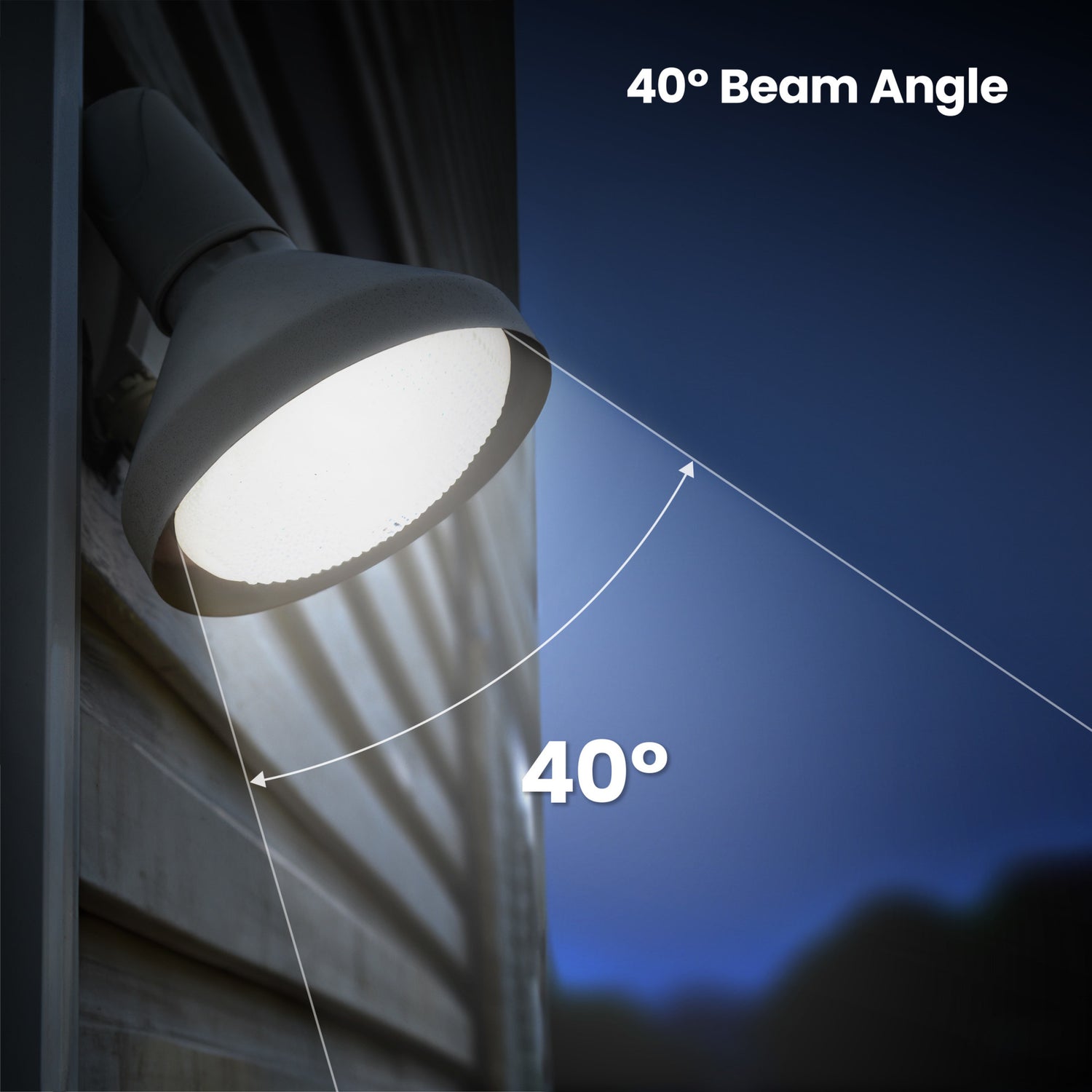 11.6W (90W Replacement) Adjustable White E26 Base PAR38 Dusk to Dawn LED Bulb