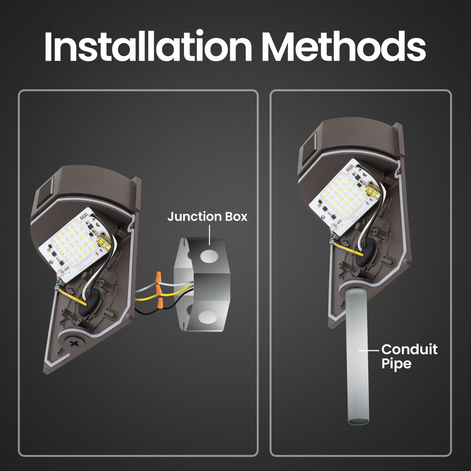 4000/3000/1500 Lumens Adjustable White Motion Mini Wall Pack Light