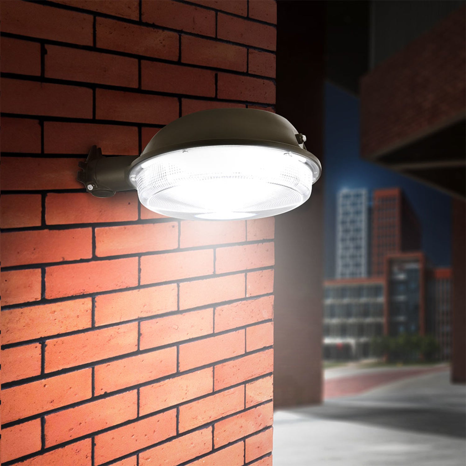 9.5 in. 80W Daylight (5000K) LED Dusk to Dawn Area Light, Bronze