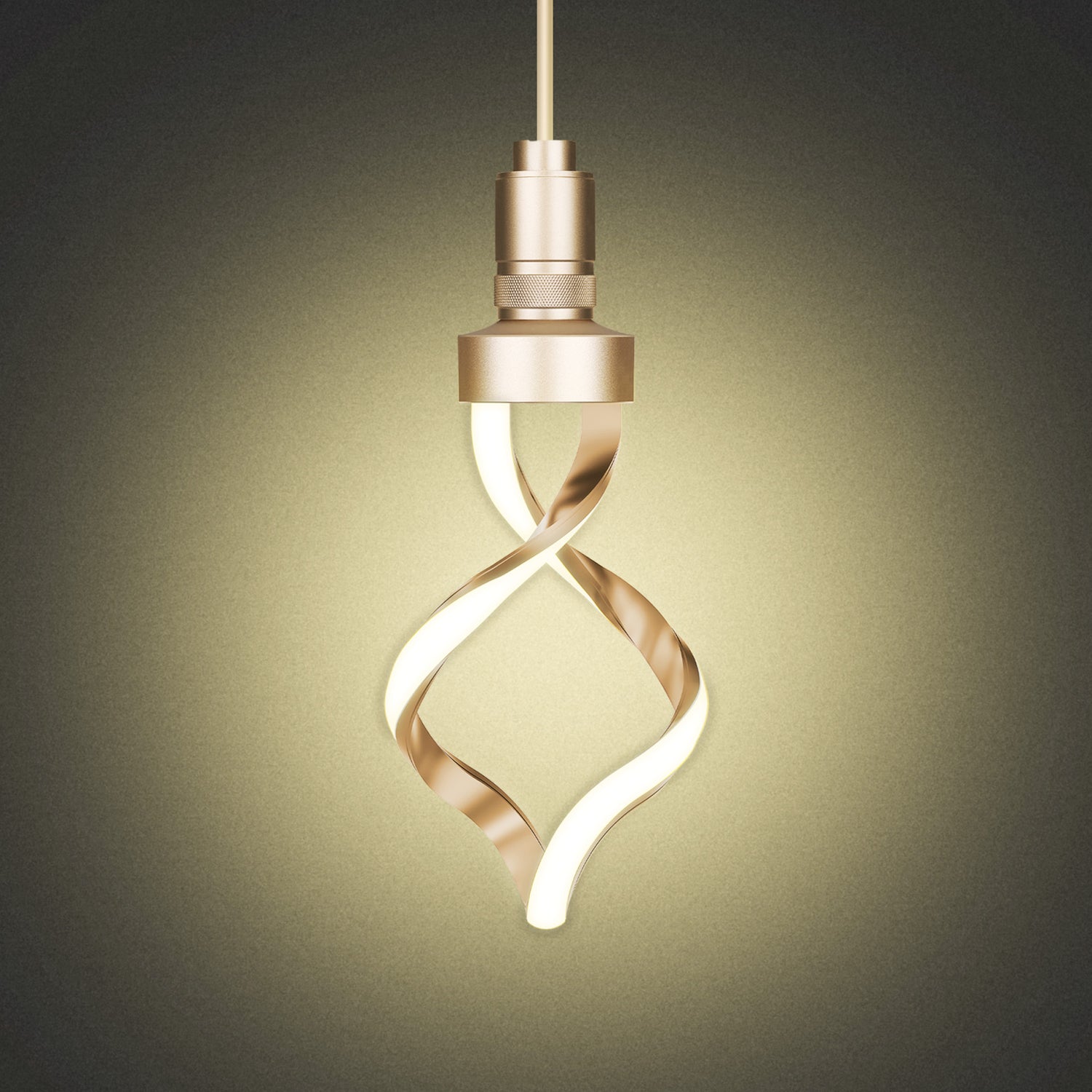 5.5W (40W Replacement) Bright White (3000K) Gold LED Helix Bulb