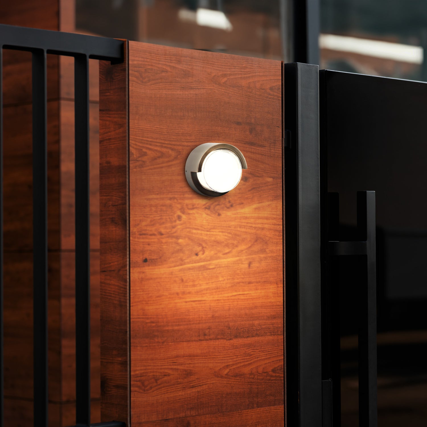 5.1 in. 8W Daylight (5000K) Bronze Dusk to Dawn Wall Light
