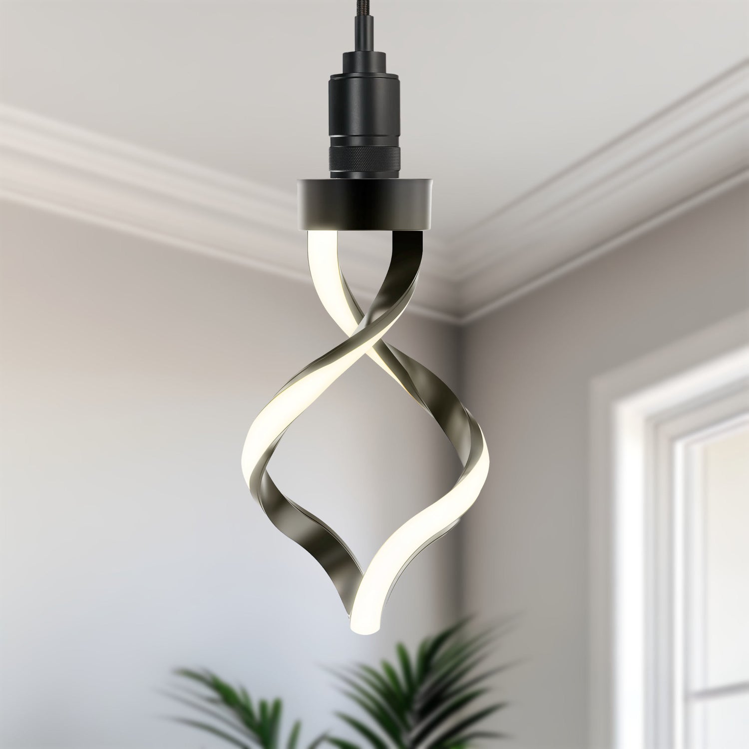 15 ft. Matte Black Plug-in or Hardwire Pendant