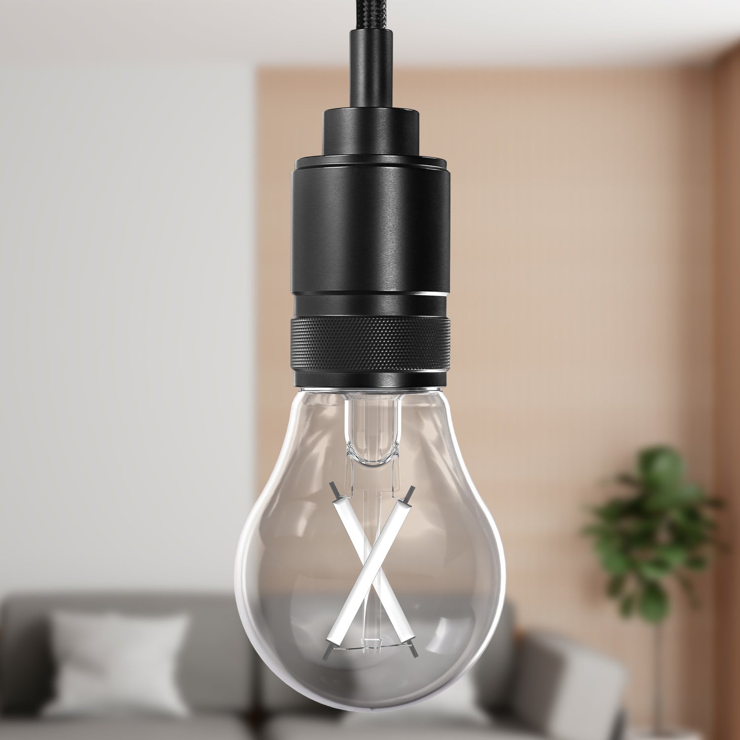 15 ft. Matte Black Plug-in or Hardwire Pendant