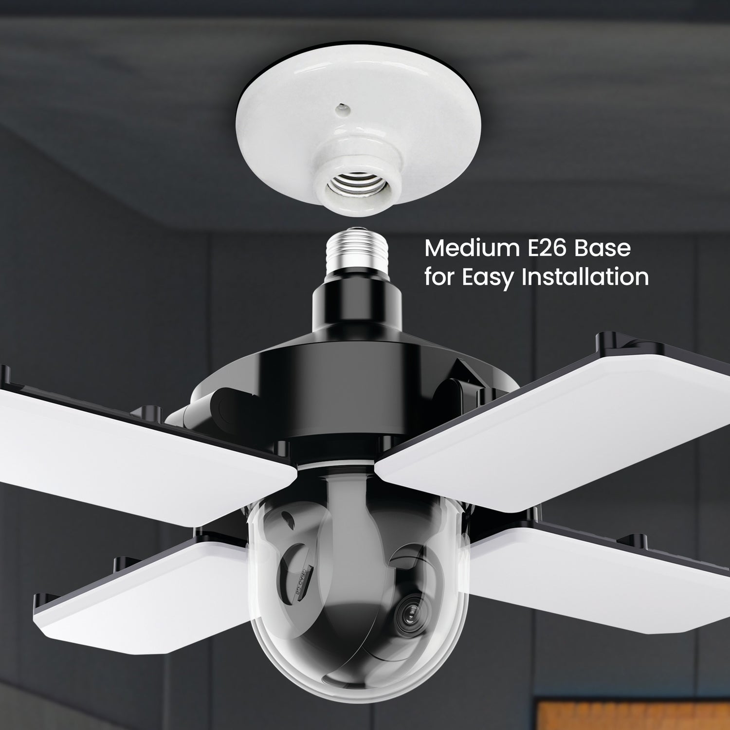 Smart Adjustable Pan Light with Camera