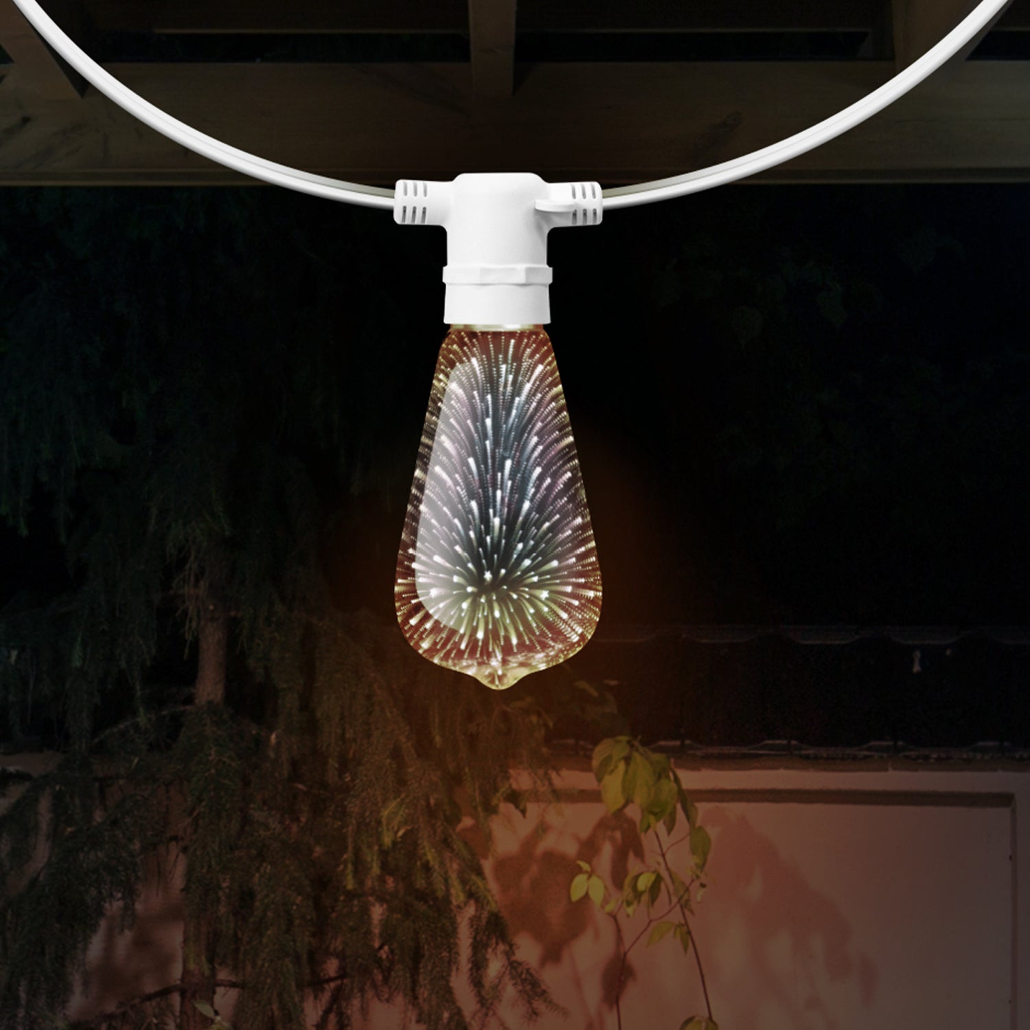 Infinity 3D Fireworks Effect LED ST19 Lightbulb
