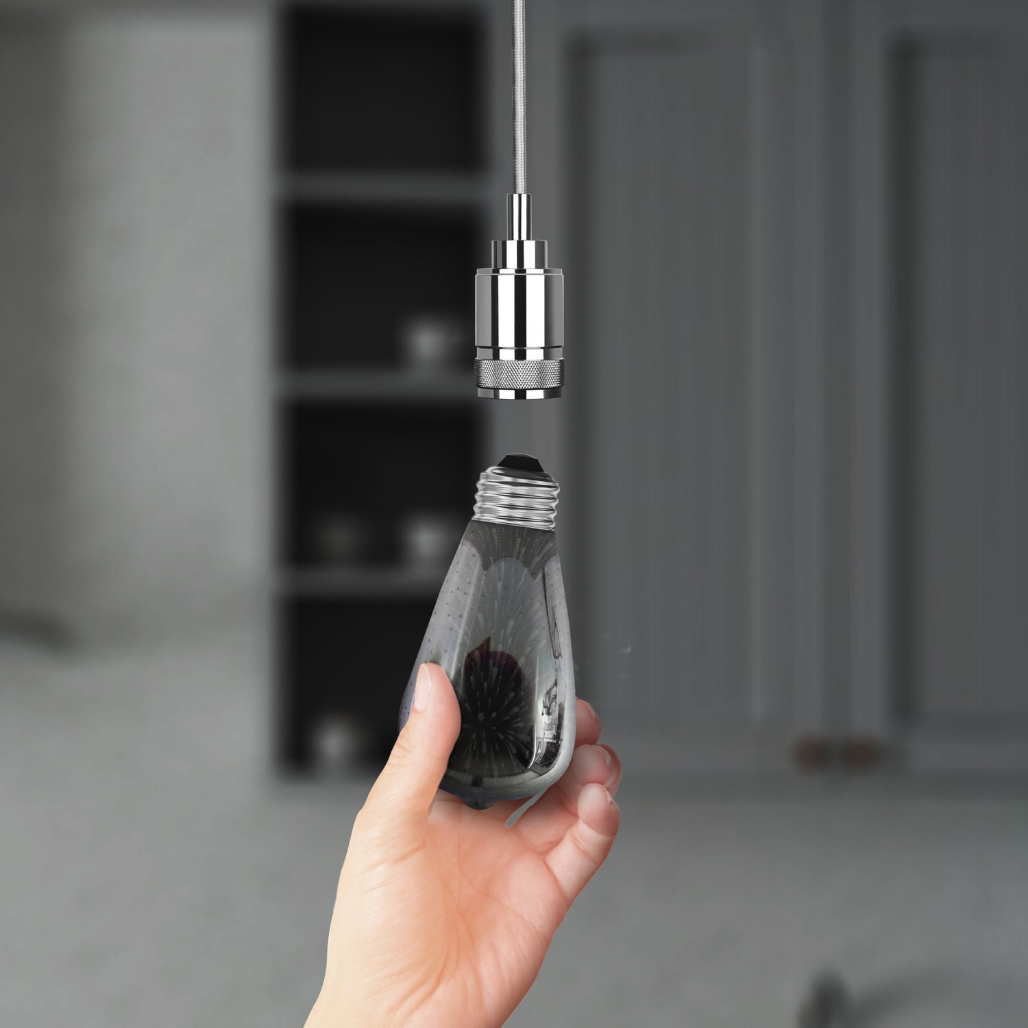 Infinity 3D Fireworks Effect LED ST19 Lightbulb