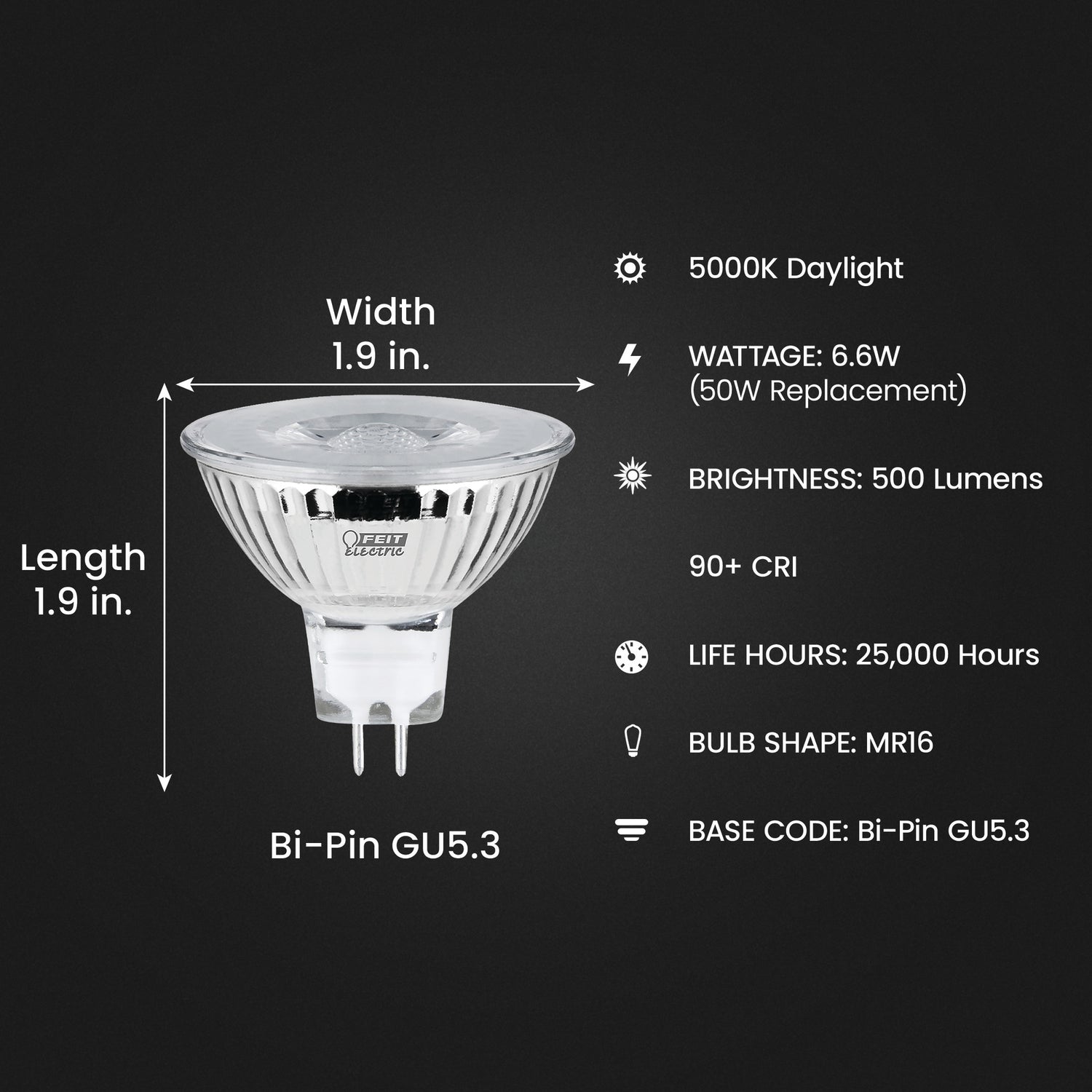 50W Replacement MR16 Daylight Reflector LED