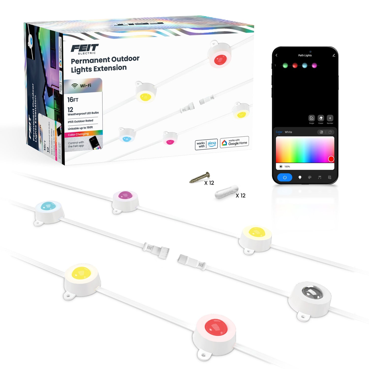 16 ft. Extension for Smart Chasing Permanent Outdoor Lights