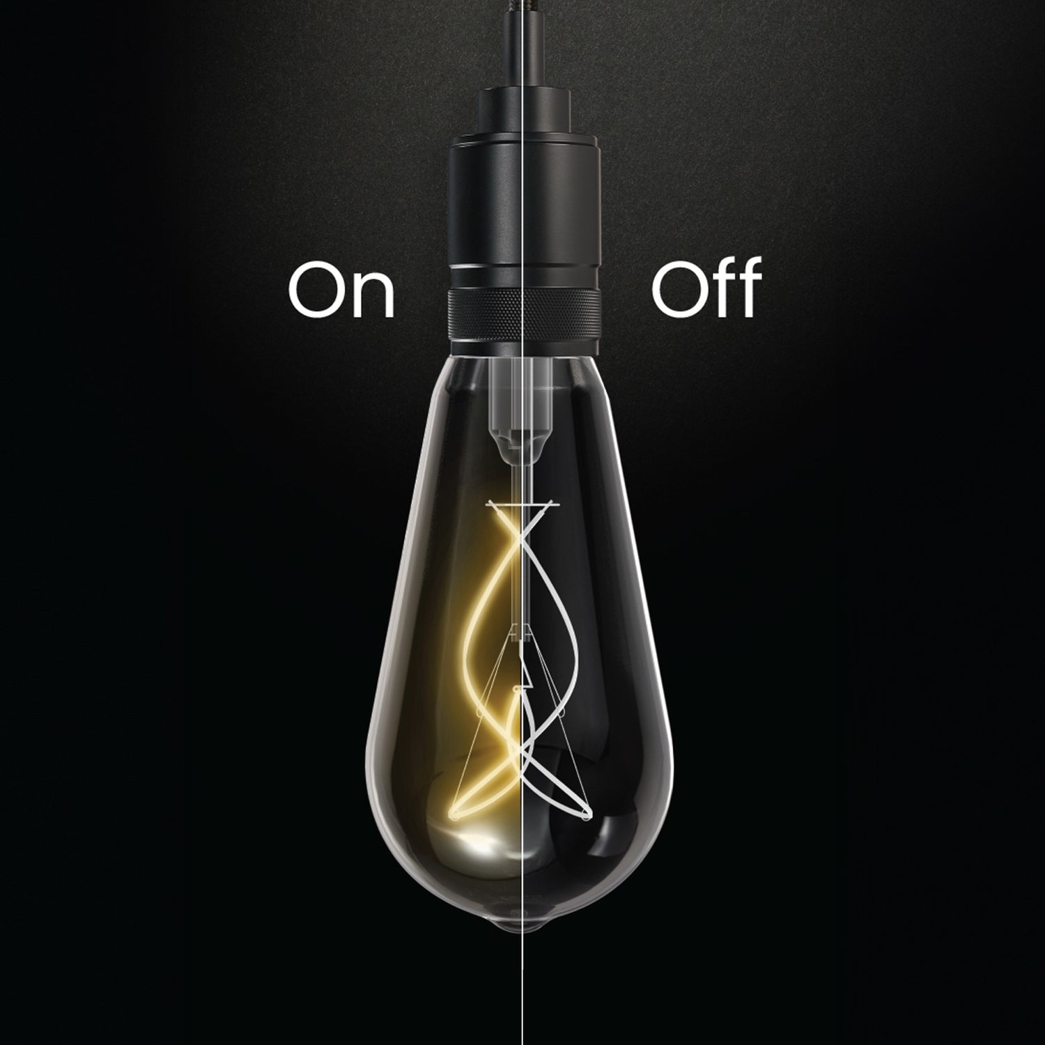 5.5W (60W Replacement) ST19 E26 Dimmable Designer Knot White Filament Edison LED Bulb, Soft White (2-Pack)