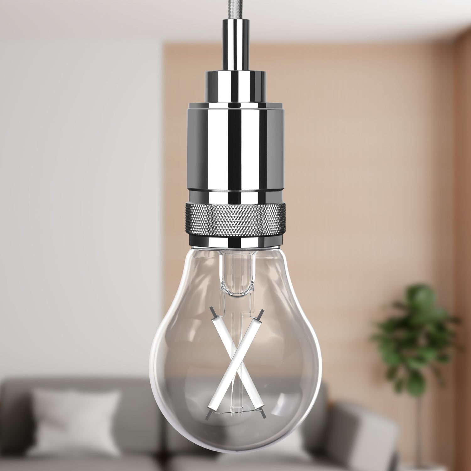15 ft. Chrome Plug-in or Hardwire Pendant