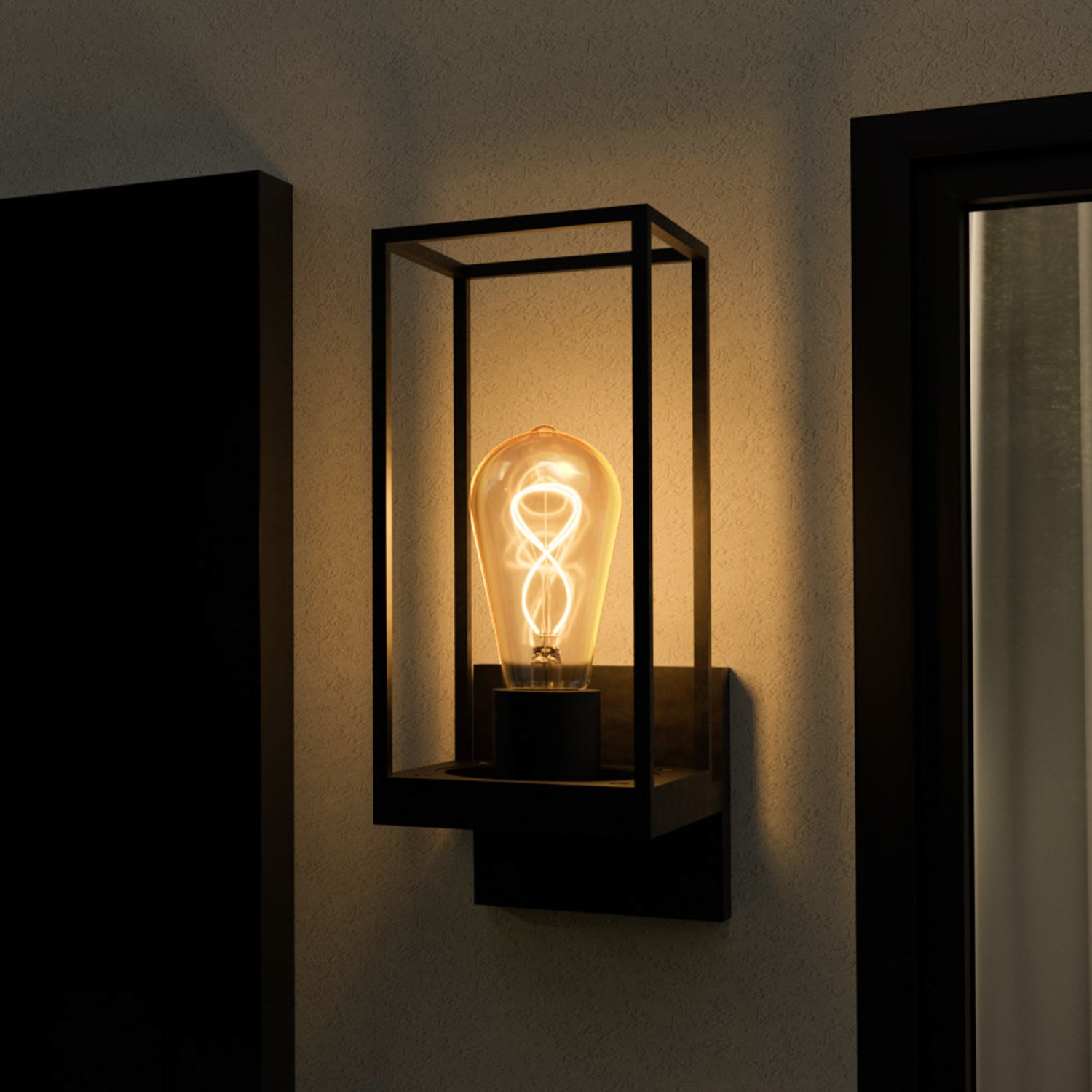 8.2W (60W Replacement) ST19 E26 Spiral Filament Amber Glass Vintage Edison LED Light Bulb, Warm Light
