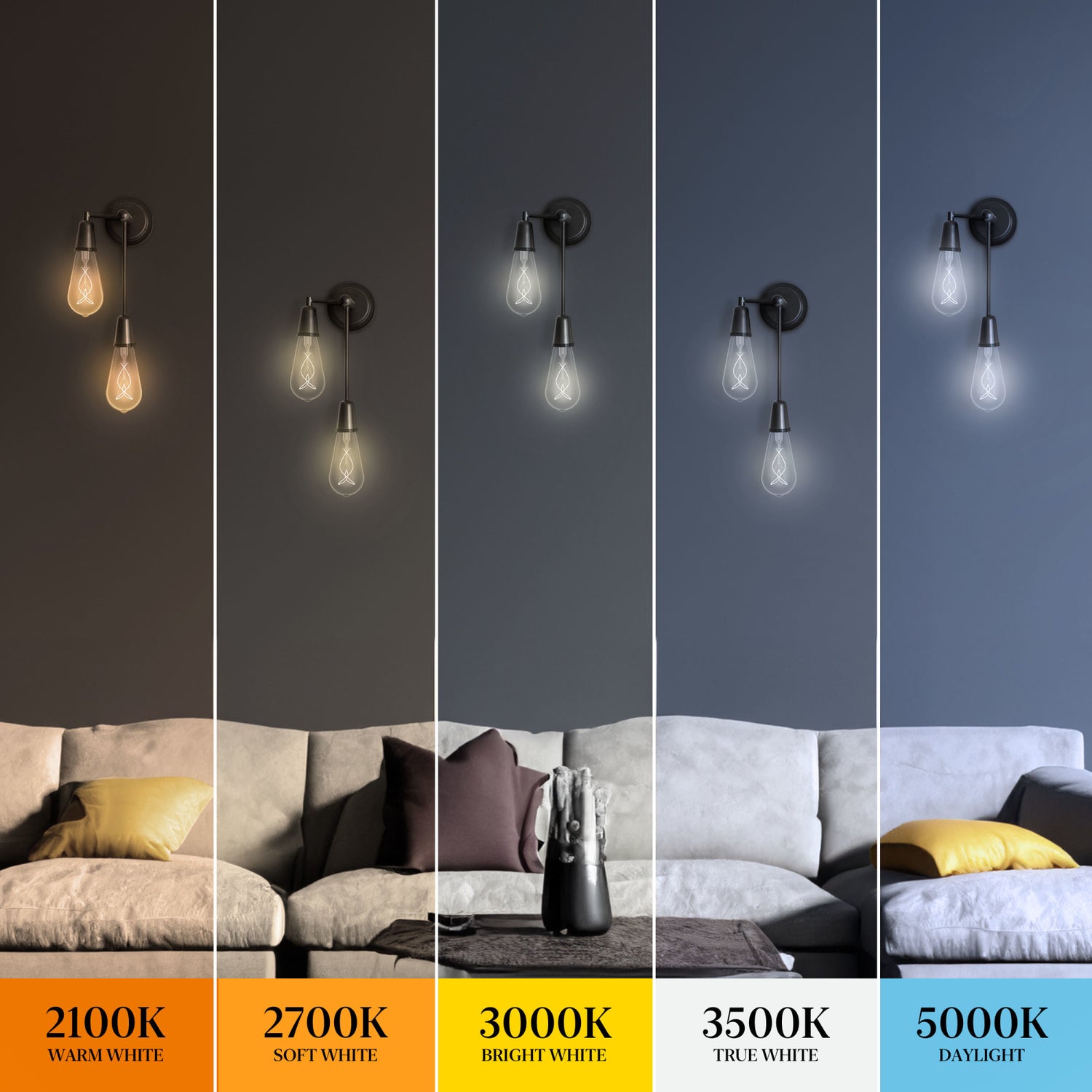 8.2W (60W Equivalent) Soft White (2700K) ST19 Shape (E26 Base) LED Knotted Designer White Filament Bulb