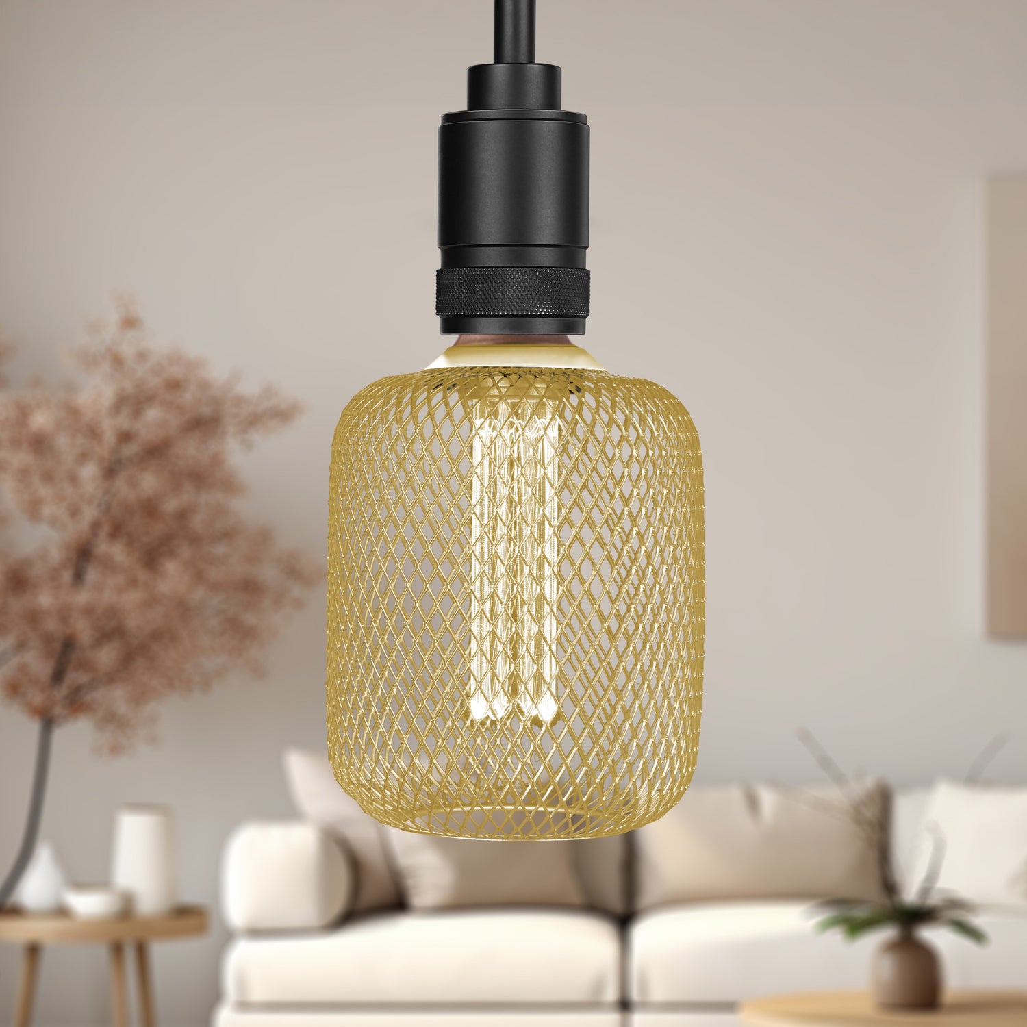 3.5W Soft White (2700K) Gold Mesh Cage Acrylic LED Bulb