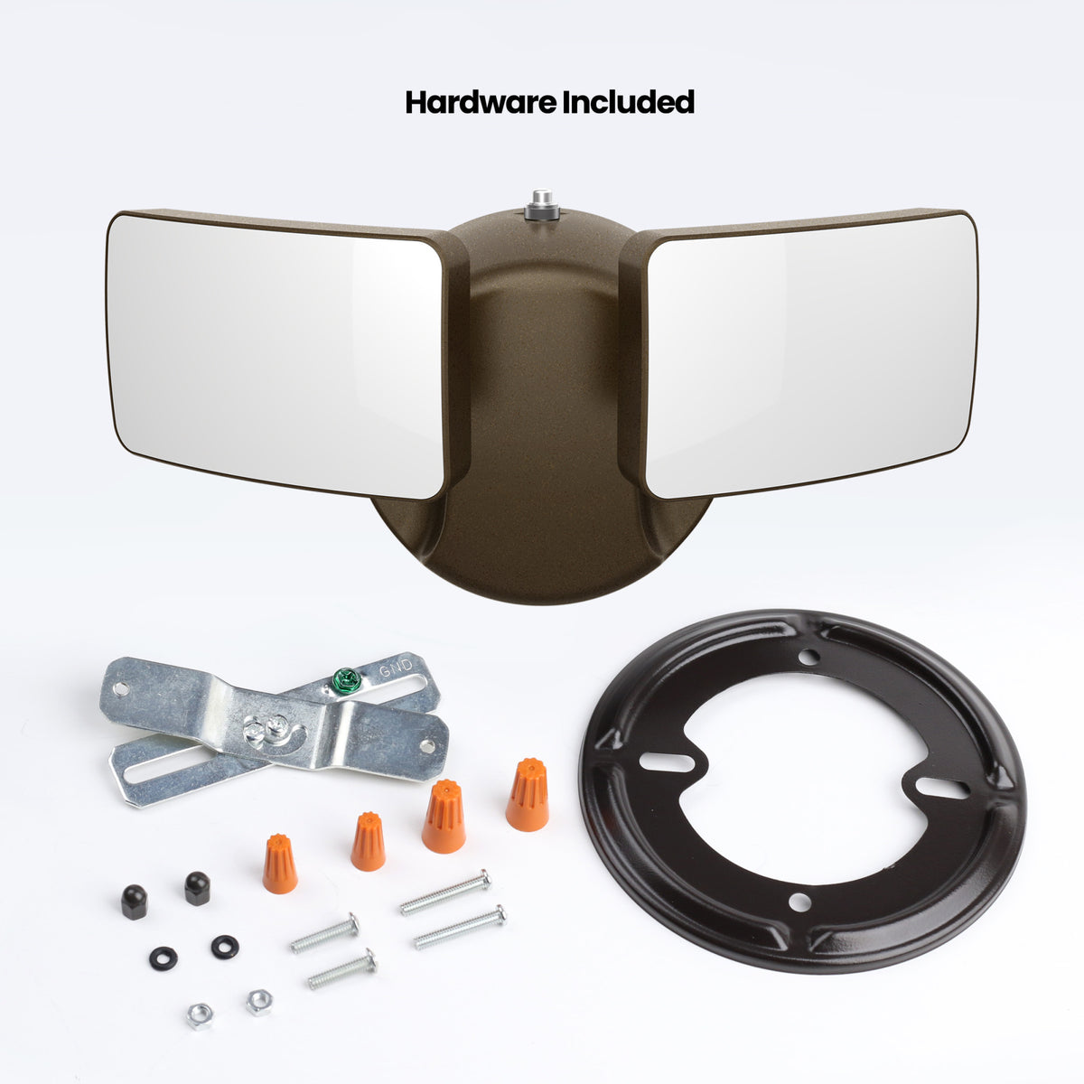28W Bronze Outdoor Integrated LED Flood Light with Dusk to Dawn