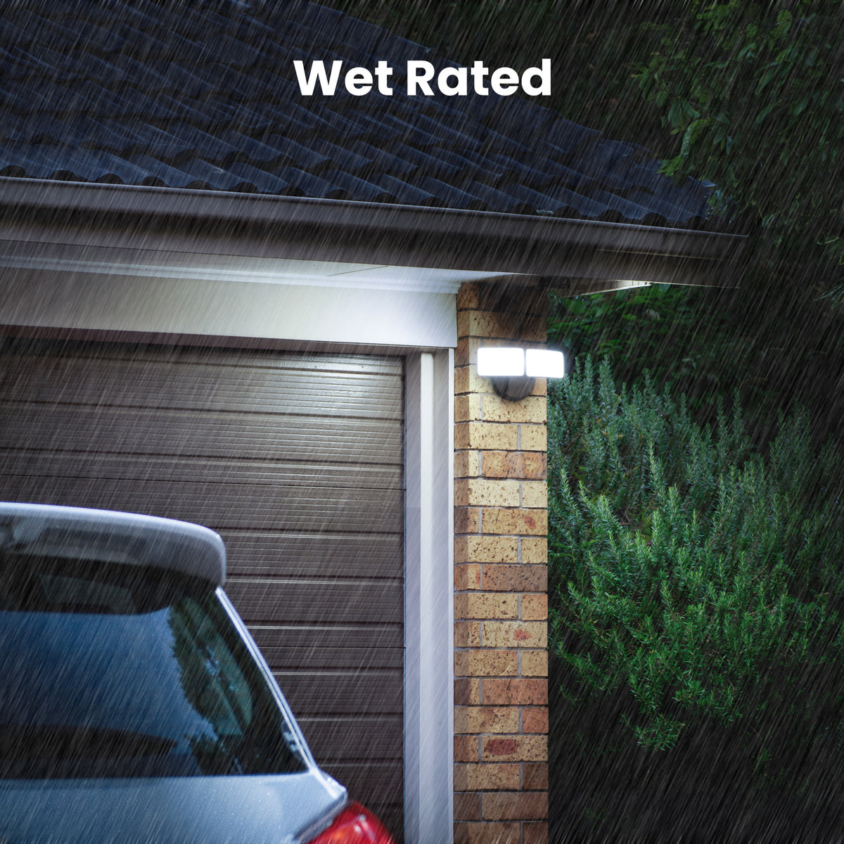 28W Bronze Outdoor Integrated LED Flood Light with Dusk to Dawn