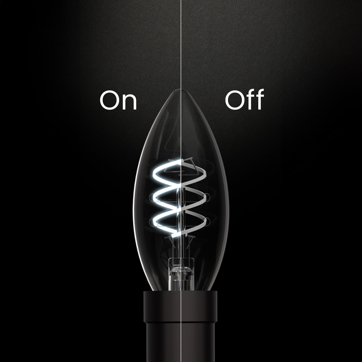 5.2W (60W Equivalent) Daylight (5000K) B11 Shape (E12 Base) Torpedo Tip Spiral Designer White Filament Bulb (2-Pack)