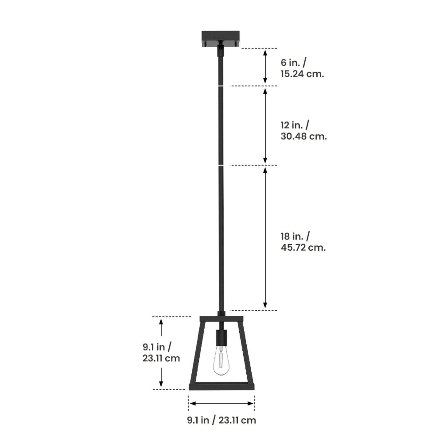 Katalyst Collection LED Decorative Single Light Pendant Matte Black
