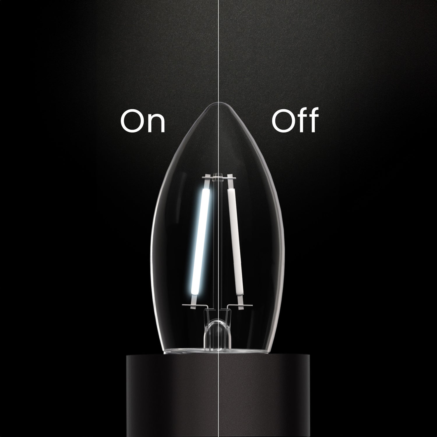 5.5W (60W Equivalent) Daylight White (5000K) Chandelier B10 (E26 Base) Torpedo Tip White Filament LED Bulb (3-Pack)