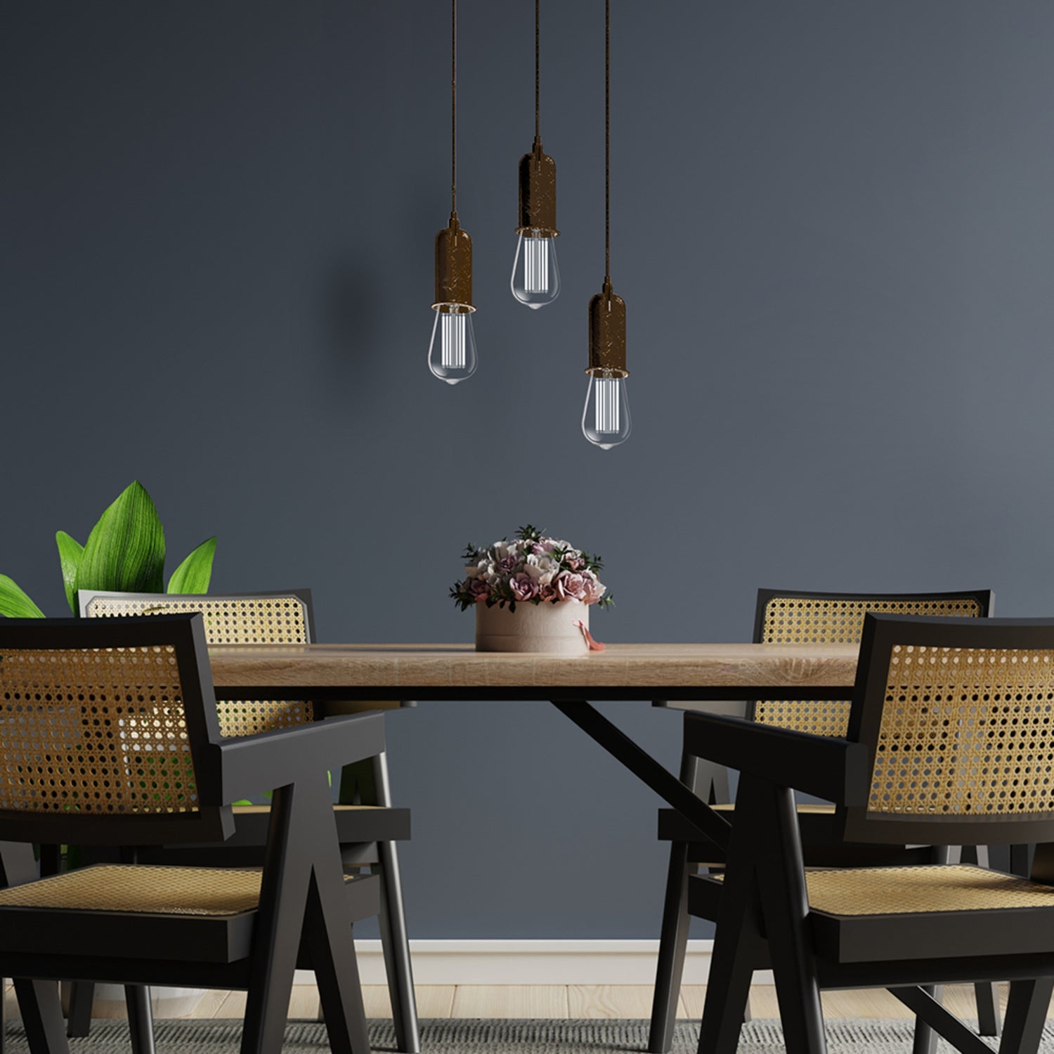8.8W (60W Replacement) Soft White (2700K) ST19 Shape (E26 Base) LED Exposed White Filament Bulb