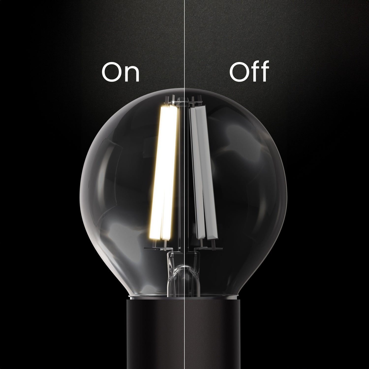 5.5W (60W Replacement) Soft White (2700K) G16 1/2 Globe Shape (E26 Base) Exposed White Filament LED Bulb (2-Pack)