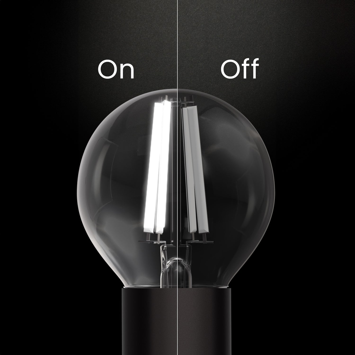5.5W (60W Equivalent) True White (3500K) G16 1/2 Globe Shape (E26 Base) Exposed White Filament LED Bulb (2-Pack)