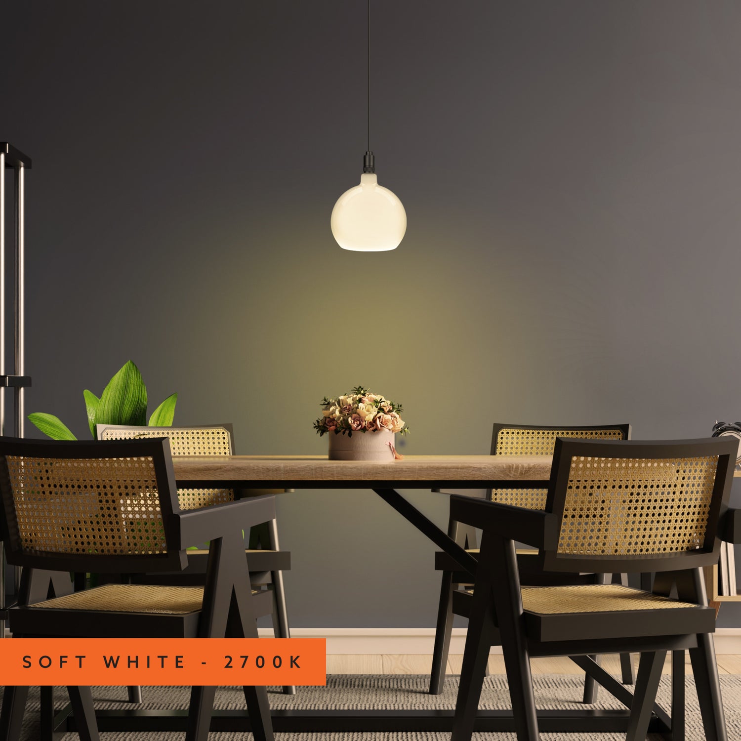 5.5W Soft White (2700K) Dimmable Frosted Globe LED Bulb