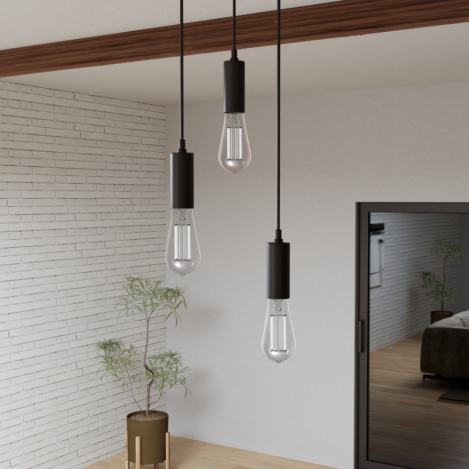 8.8W (60W Replacement) Daylight (5000K) ST19 Shape (E26 Base) LED Exposed White Filament Bulb (4-Pack)