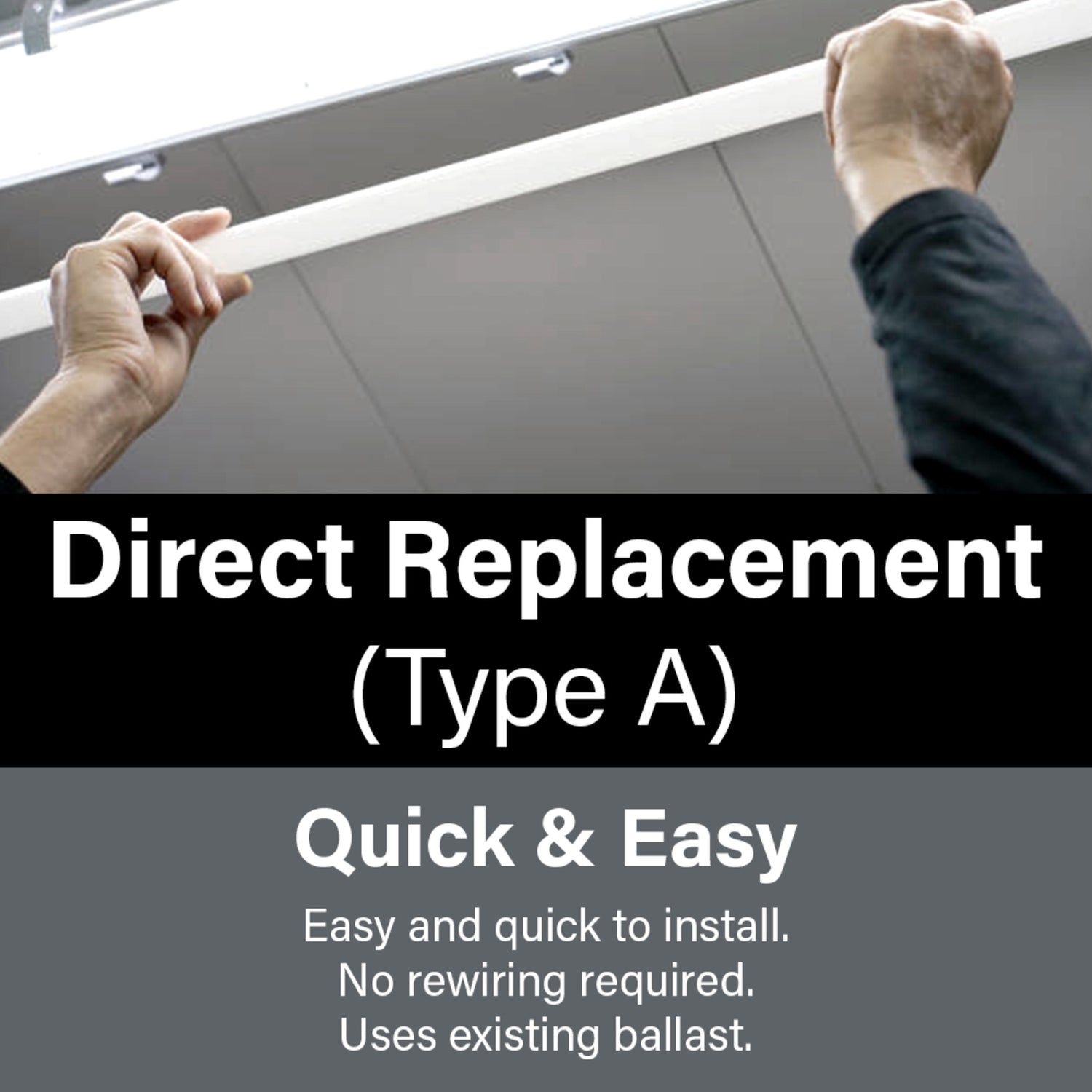4 ft. 20W (40W Replacement) Cool White (4100K) T12 Direct Replacement (Type A) LED Light Bulb (2-Pack)
