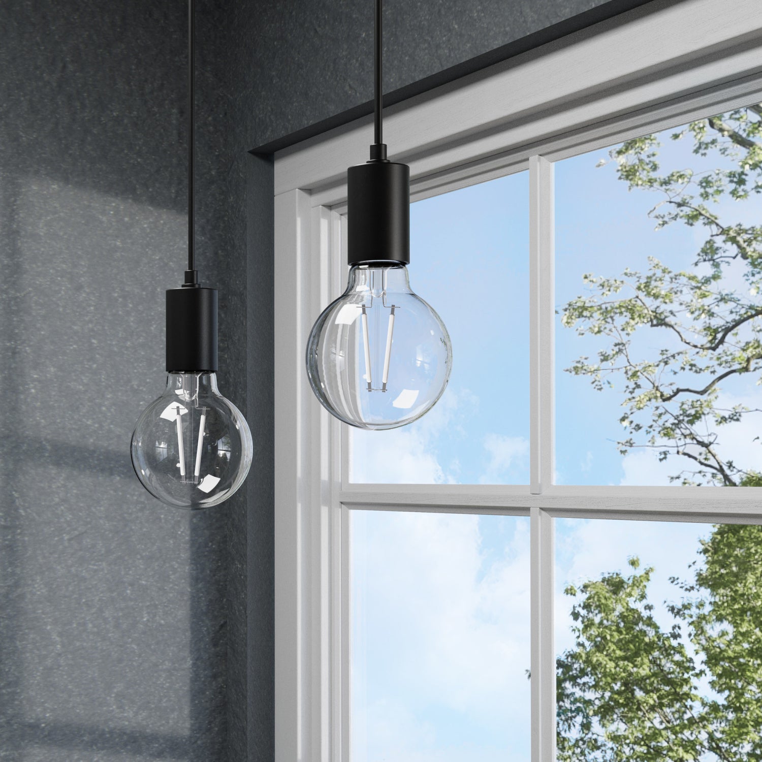 2.5W (25W Replacement) Soft White (2700K) Globe Shape (E26 Base) Exposed White Filament LED Bulb (3-Pack)