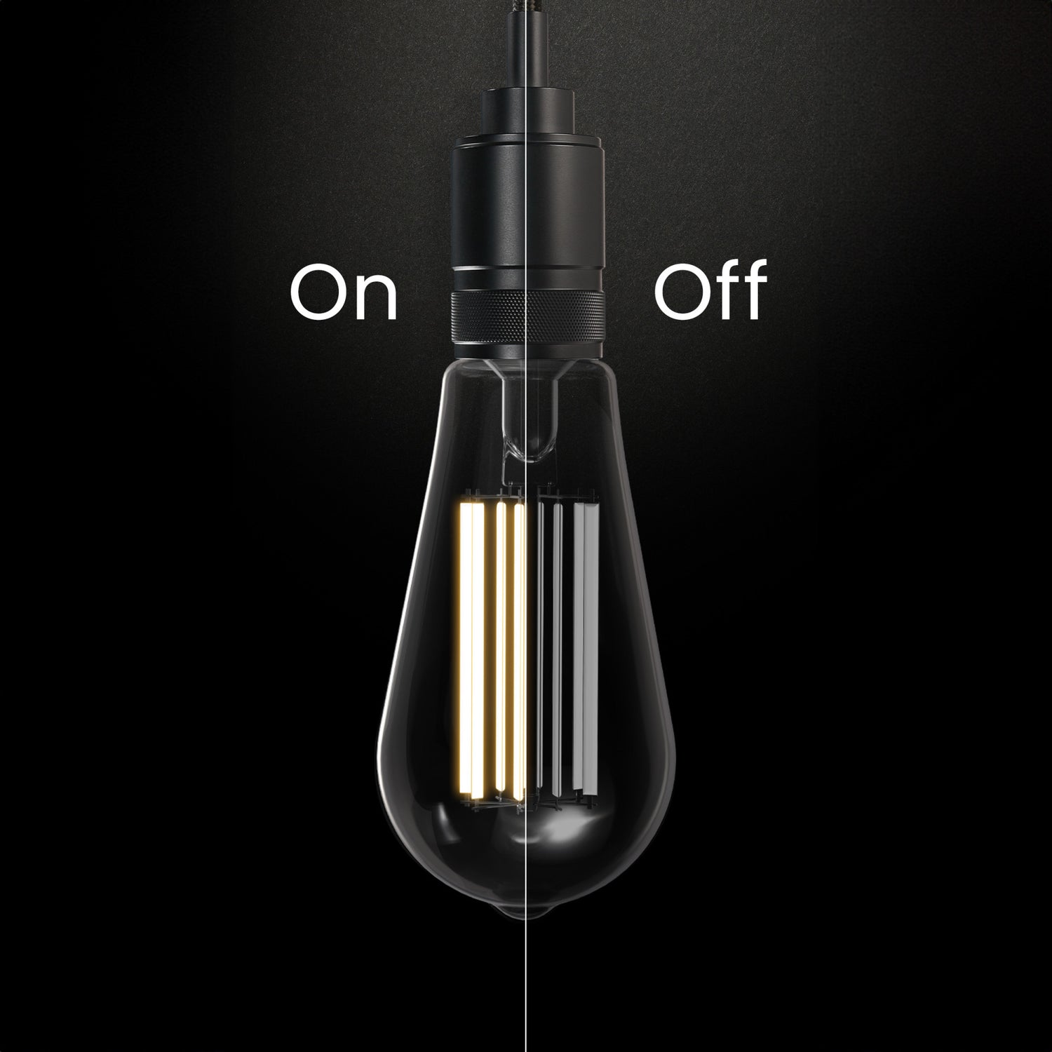 8.8W (60W Replacement) Soft White (2700K) ST19 Shape (E26 Base) LED Exposed White Filament Bulb (4-Pack)