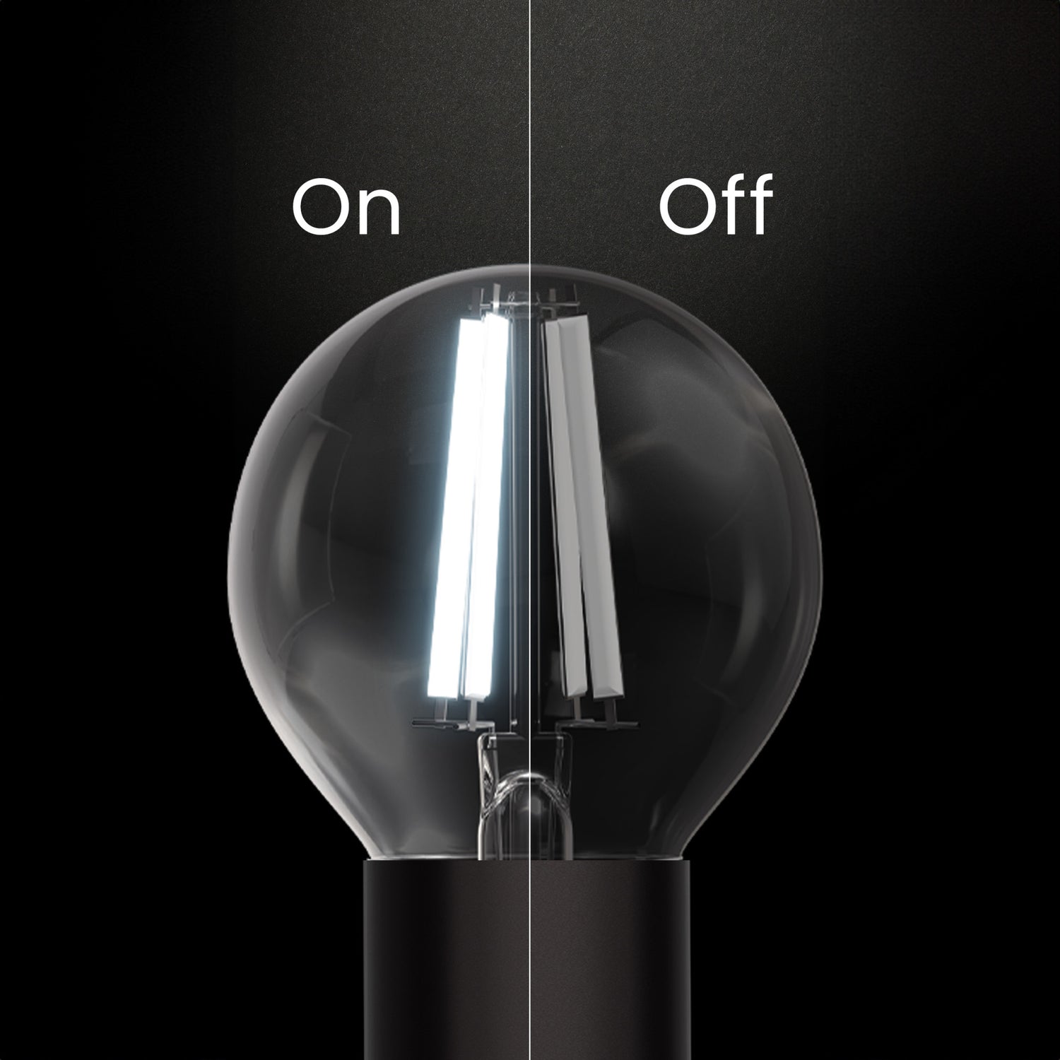 5.5W (60W Replacement) Daylight (5000K) G16 1/2 Globe Shape (E26 Base) Exposed White Filament LED Bulb (2-Pack)