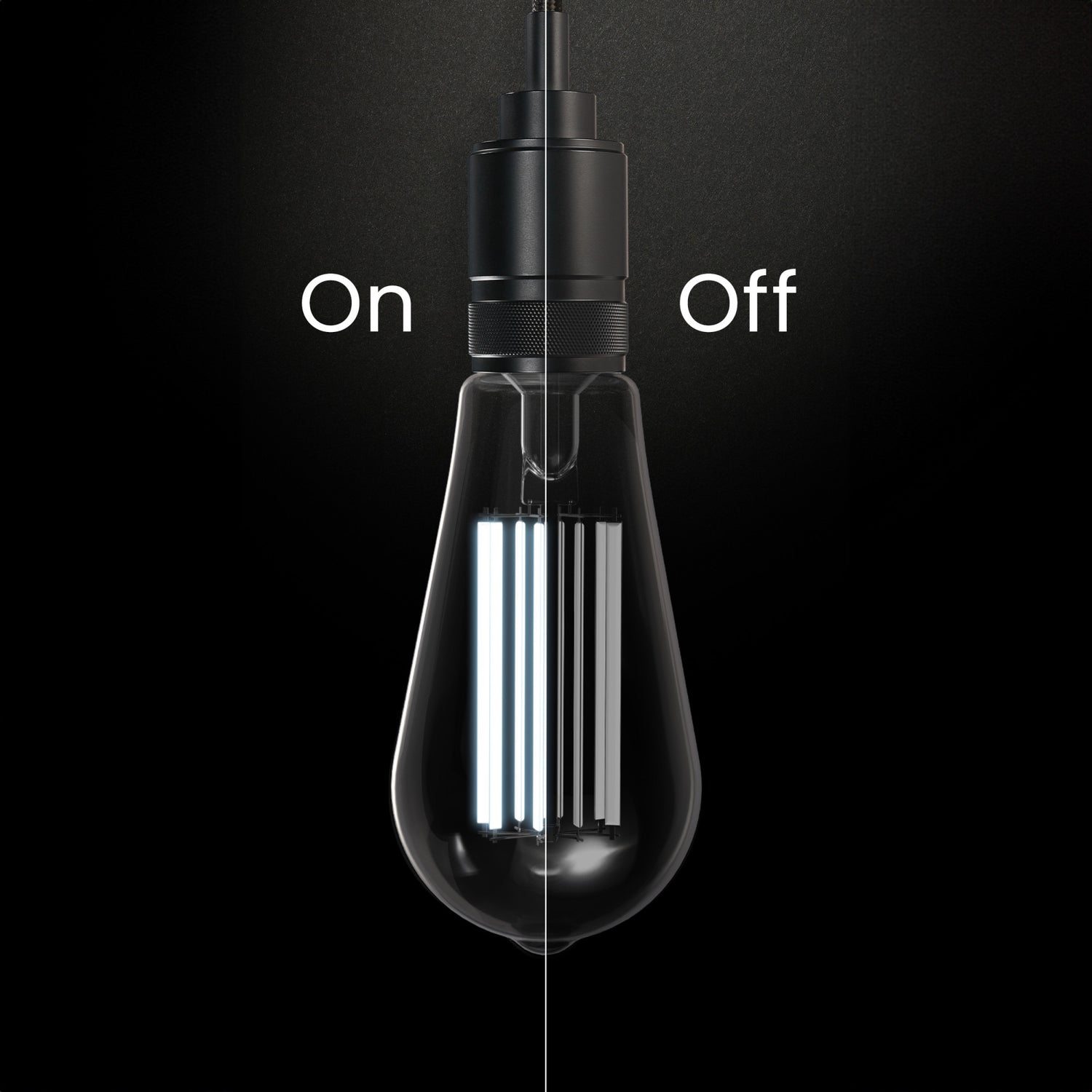 8.8W (60W Replacement) Daylight (5000K) ST19 Shape (E26 Base) LED Exposed White Filament Bulb (4-Pack)