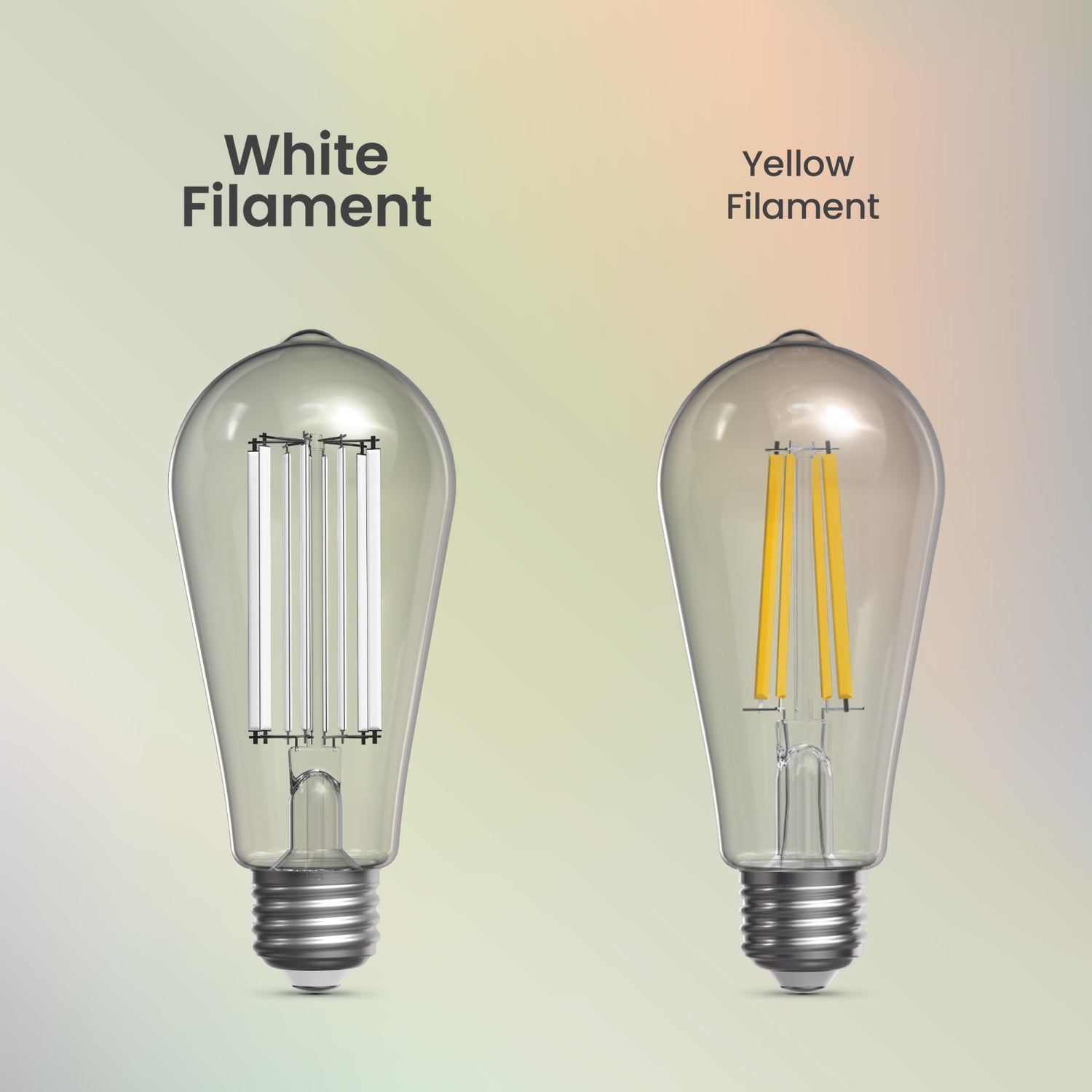 8.8W (60W Replacement) Daylight (5000K) ST19 Shape (E26 Base) LED Exposed White Filament Bulb (4-Pack)