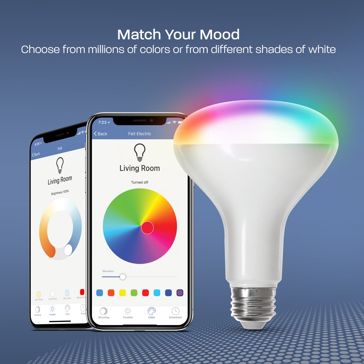 7.2W (65W Replacement) Color Changing BR30 Smart Wi-Fi LED Light Bulb