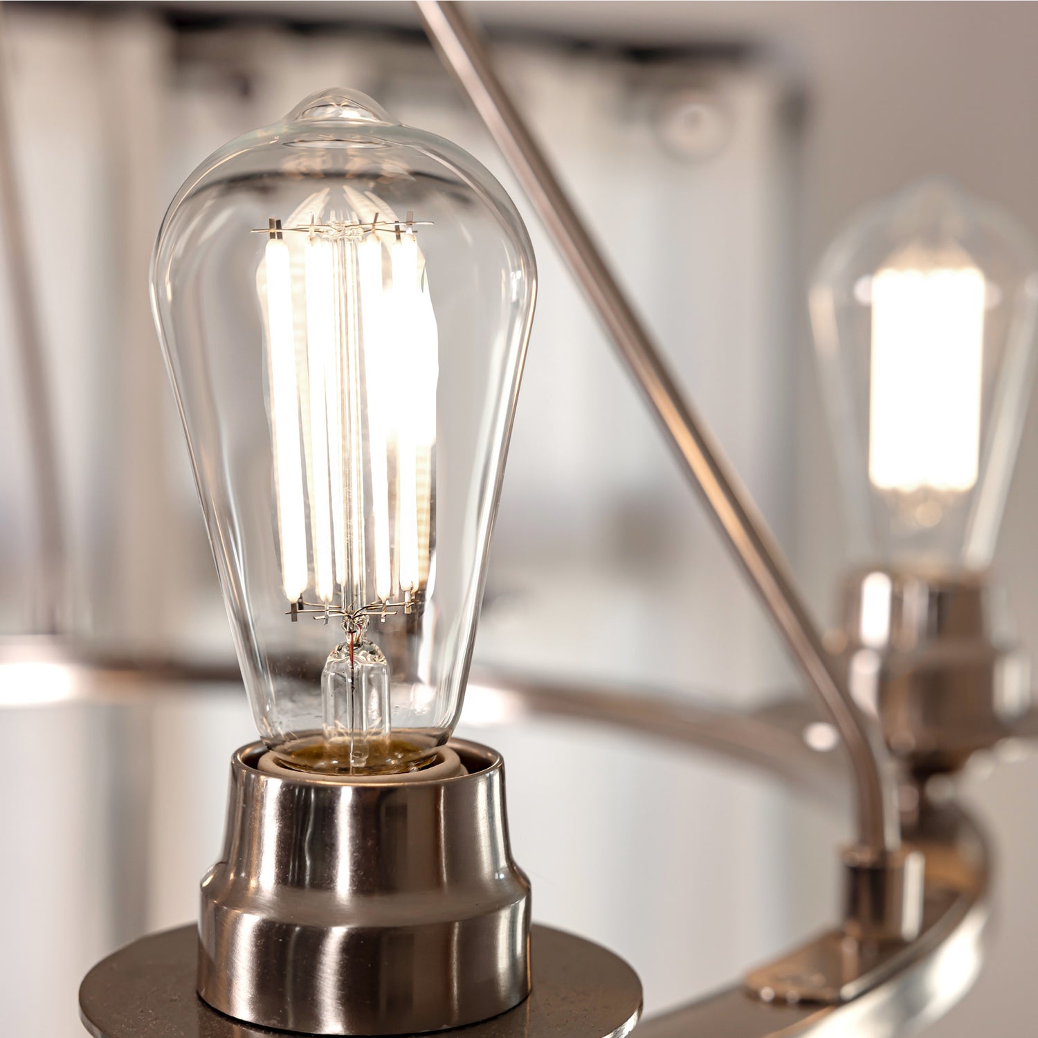 8.8W (60W Replacement) Soft White (2700K) ST19 Shape (E26 Base) LED Exposed White Filament Bulb