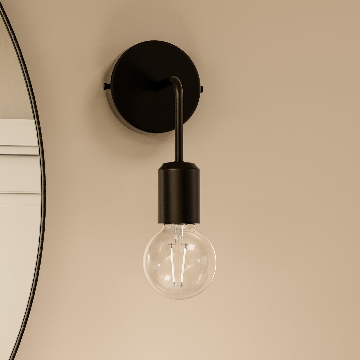 2.5W (25W Replacement) Soft White (2700K) Globe Shape (E26 Base) Exposed White Filament LED Bulb (3-Pack)