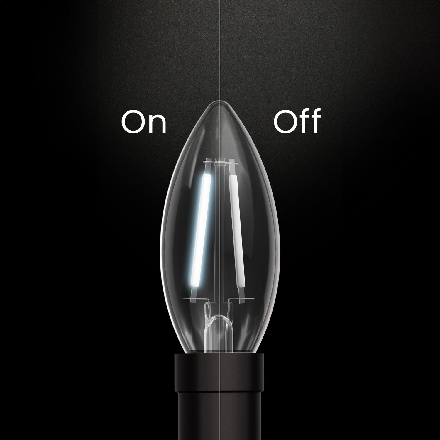 10W (100W Equivalent) Daylight (5000K) B10 Shape (E12 Base) Torpedo Tip LED Exposed White Filament Bulb (3-Pack)