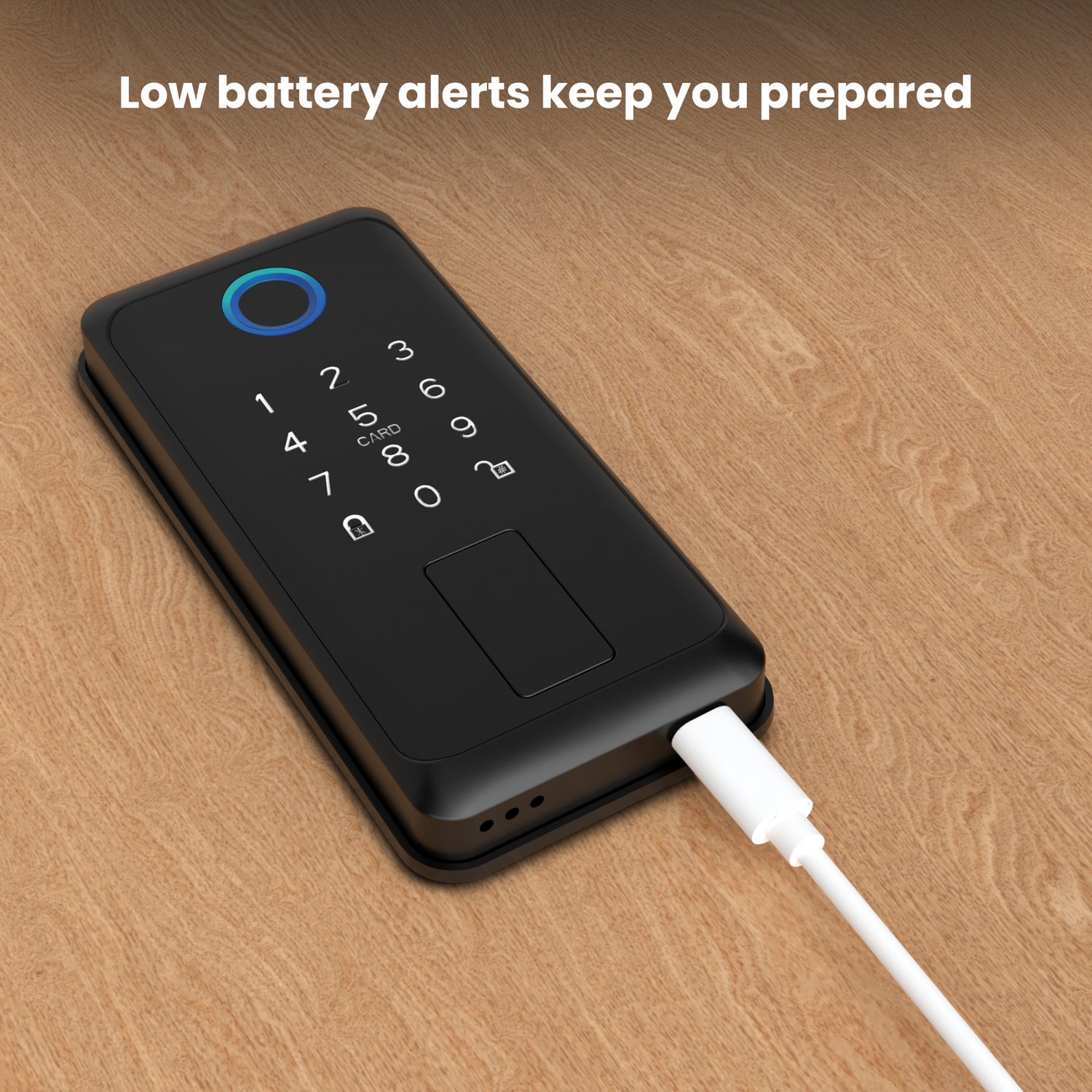 Smart Touch + Keycard Door Lock, Matte Black