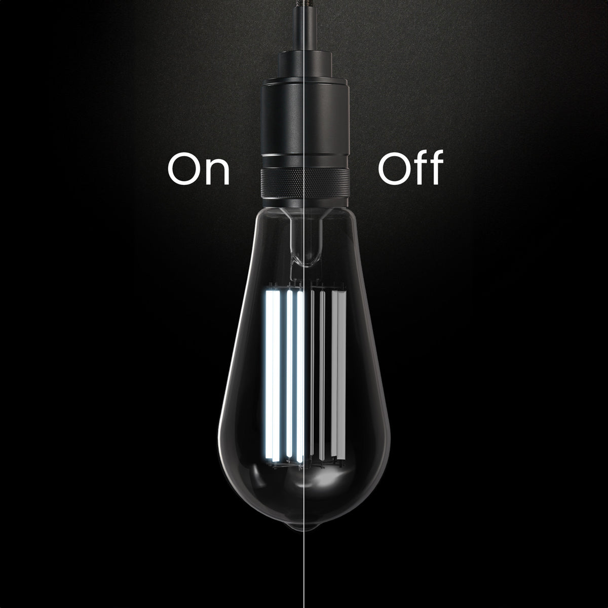 8.8W (60W Replacement) Daylight (5000K) ST19 Shape (E26 Base) LED Exposed White Filament Bulb (4-Pack)