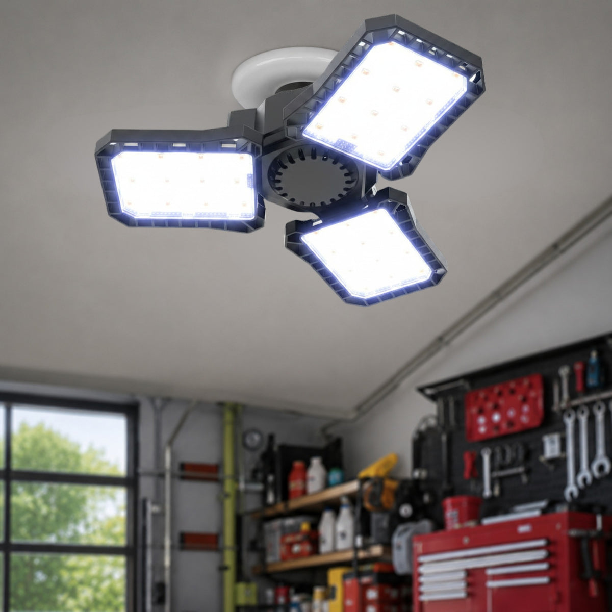 3000 Lumen Adjustable Panel Garage Light (2-Pack)