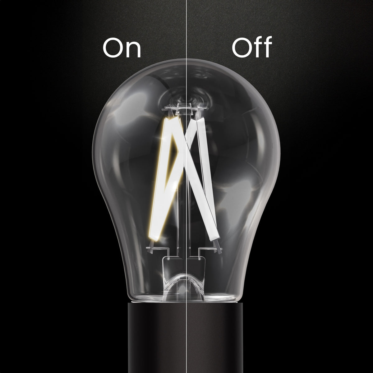 5W (40W Replacement) Soft White (2700K) A15 E26 Base Exposed White Filament LED Light Bulb (2-Pack)
