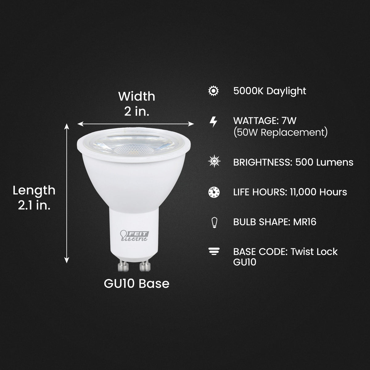 50W Replacement Daylight MR16 Reflector LED