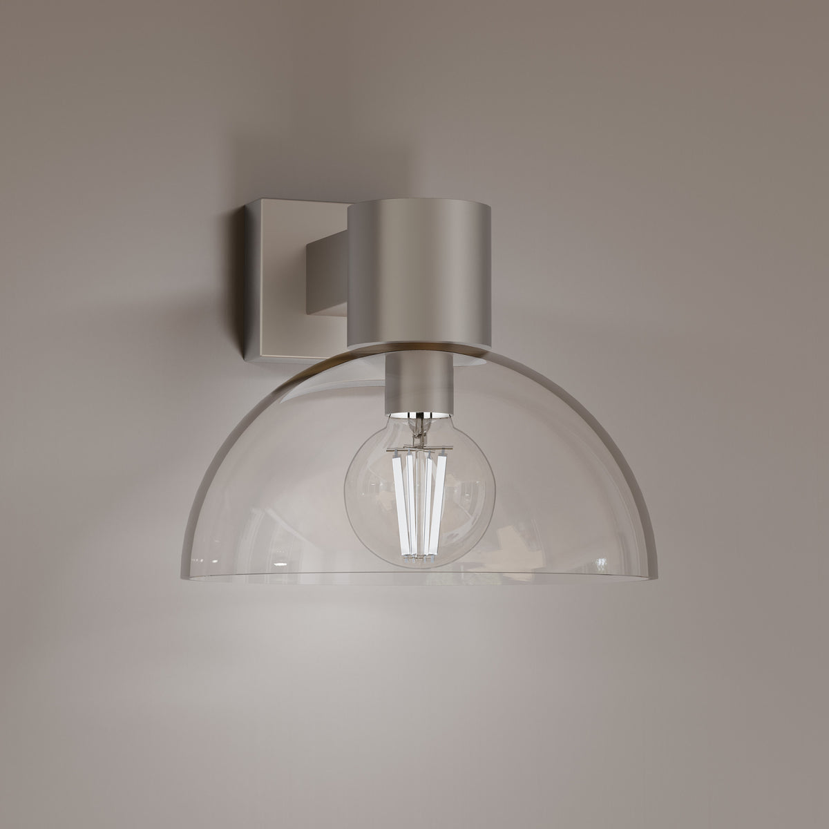 5.5W (60W Replacement) True White (3500K) G16 1/2 Globe Shape (E12 Base) Exposed White Filament LED Bulb (2-Pack)